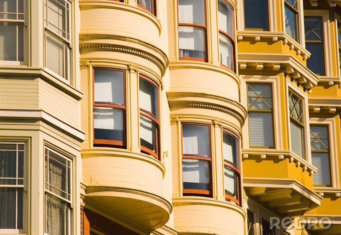 Canvas De architectuur van de buitenwijken van San Francisco
