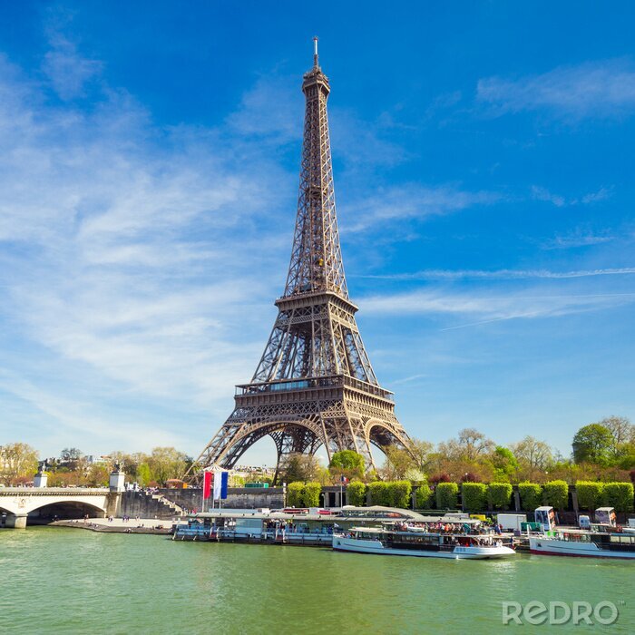 Canvas De Eiffeltoren op een zonnige dag