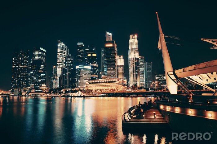 Canvas De horizon van Singapore