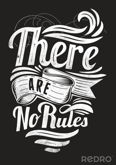 Canvas De inscriptie geen regels op een zwarte achtergrond