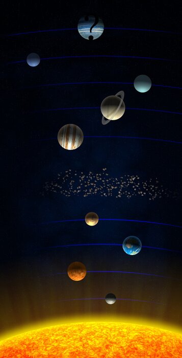 Canvas De opstelling van de planeten