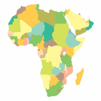 De politieke kaart van Afrika