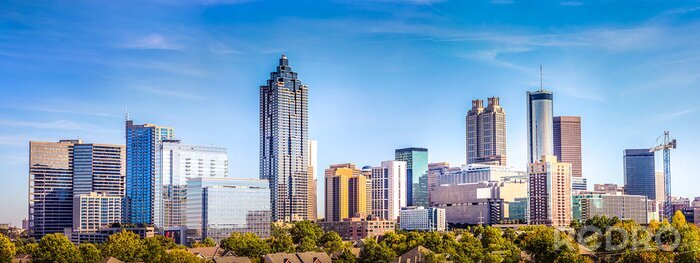 Canvas De skyline van de stad Atlanta