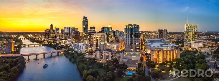 Canvas De skyline van de stad Austin
