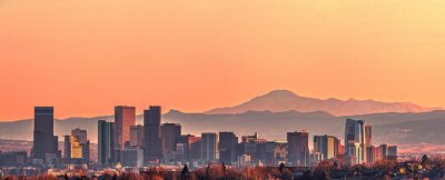 Canvas De skyline van de stad Denver