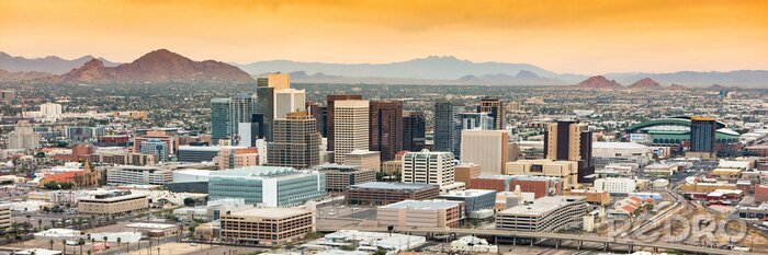 Canvas De skyline van de stad Phoenix