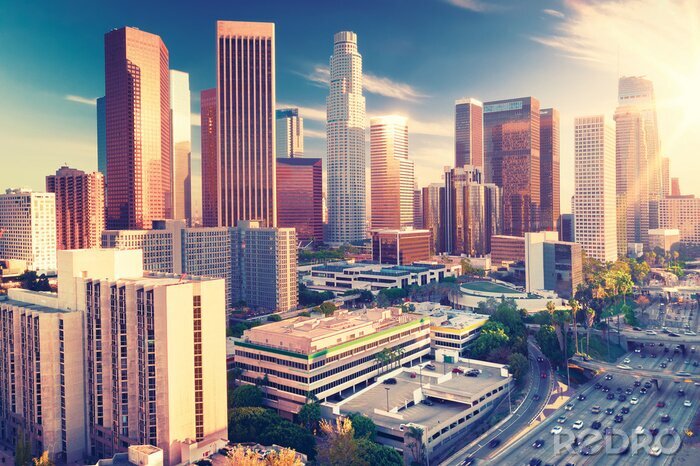 Canvas De skyline van Los Angeles