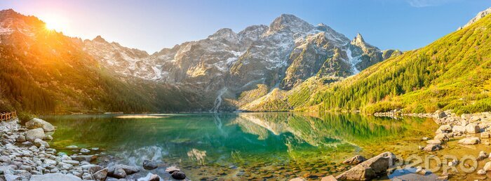 Canvas De zon komt op boven het Tatra Nationaal Park