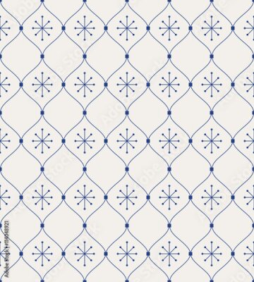 Delicaat retro blauw streepjesmotief