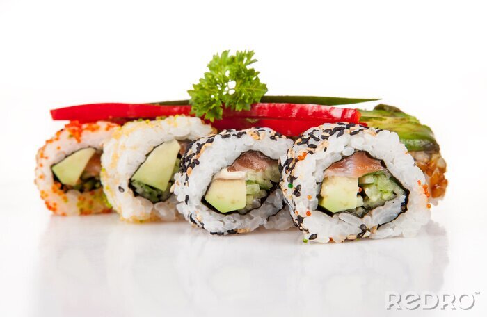 Canvas Delicious sushi pieces