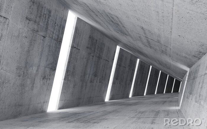 Canvas Diagonale betonnen tunnel