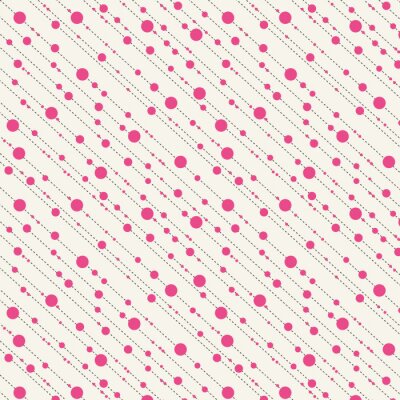 Canvas Diagonale punten en strepen naadloze patroon in roze