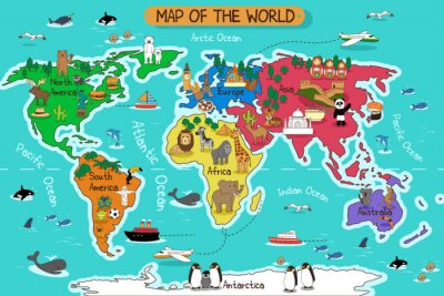Dieren op de wereldkaart