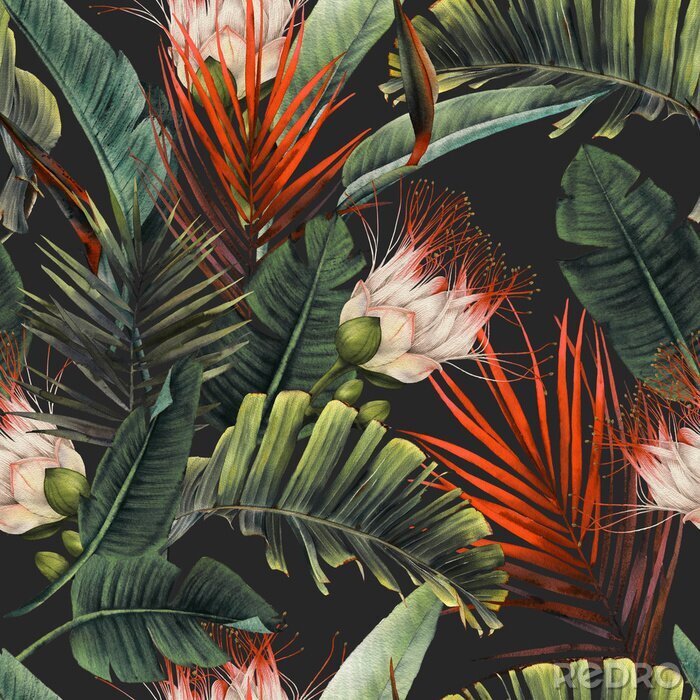 Canvas Diverse tropische bladeren