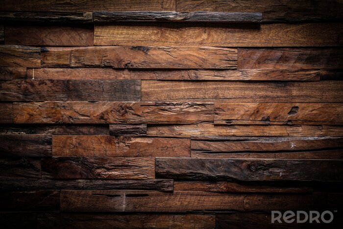 Canvas Donkere houten textuur