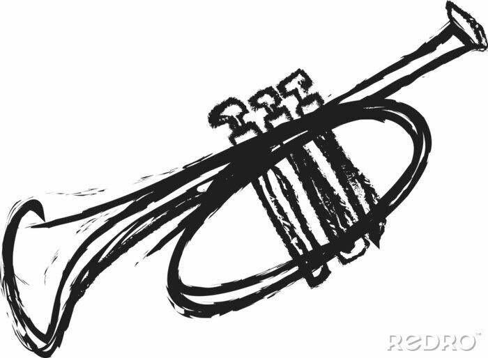 Canvas doodle trompet