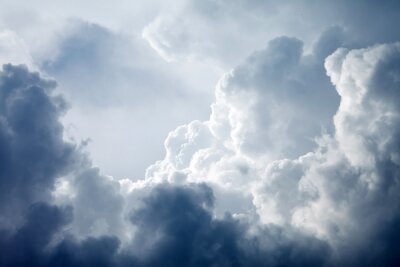 Canvas Dramatische hemel met stormachtige wolken