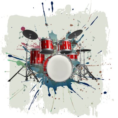 Canvas Drumstel op grunge achtergrond