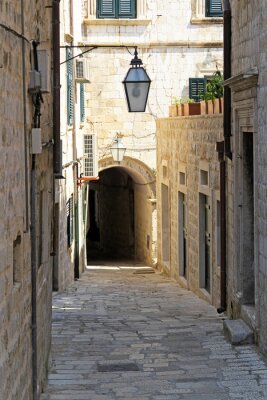Canvas Dubrovnik straat