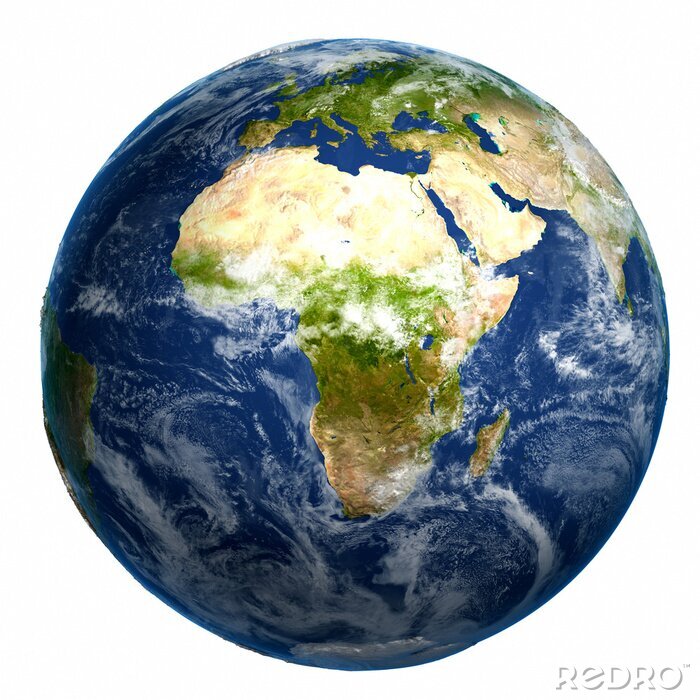 Canvas Earth wereldbol kaart