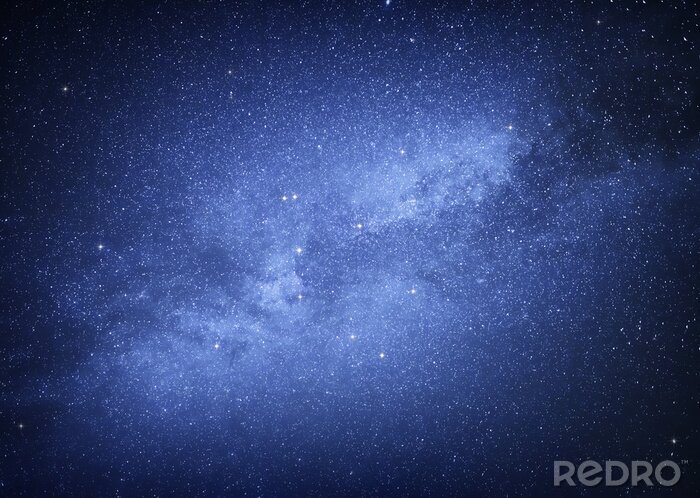 Canvas Een donkerblauwe hemel vol sterren