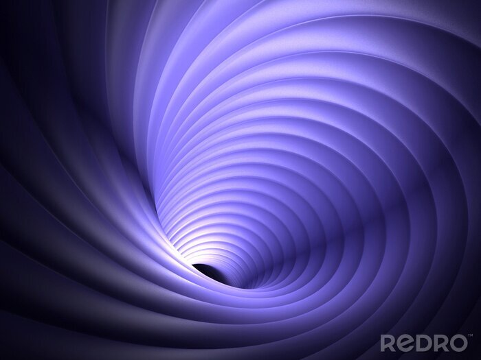 Canvas Een gegroefde paarse tunnel