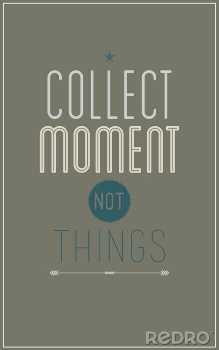 Canvas Een gezegde over het verzamelen van herinneringen