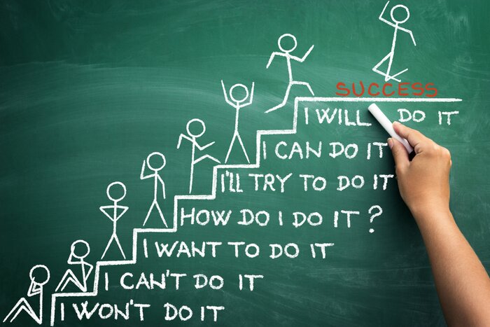 Canvas Een inscriptie die aanzet tot actie