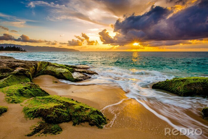 Canvas Een mooie Hawaiiaanse Zonsondergang