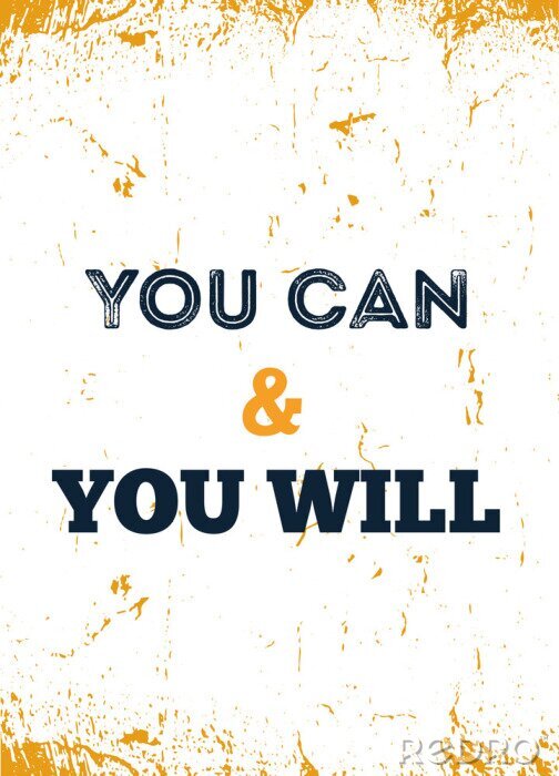 Canvas Een motiverende zin in een minimalistische stijl