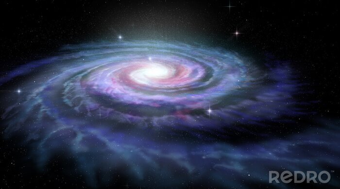 Canvas Een spiraalstelsel in de Melkweg