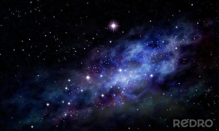 Canvas Een sterrenstelsel dat schittert in de ruimte