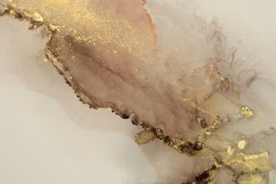 Elegant marmer abstract patroon met gouden glitter