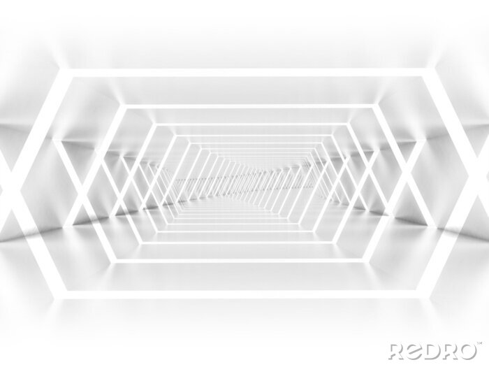 Canvas Elegante witte tunnel