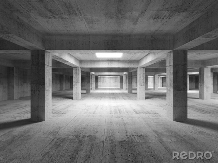 Canvas Enorme moderne betonnen hal