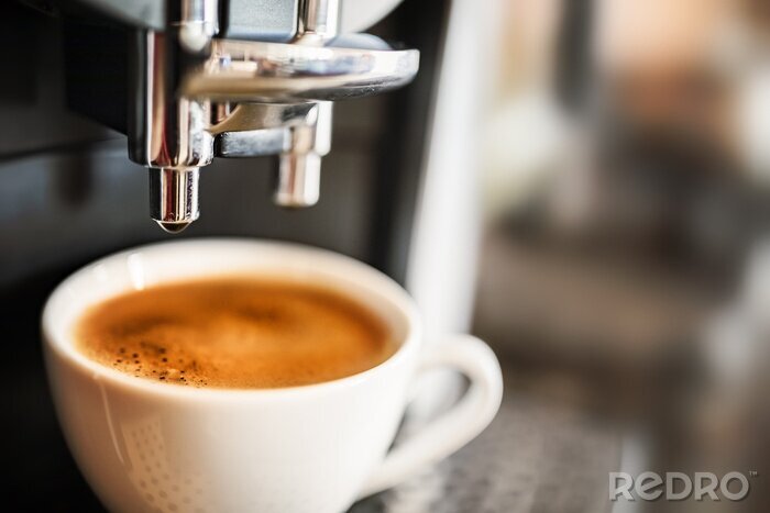 Canvas Espressomachine maken verse koffie