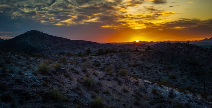 Canvas Estrella zonsondergang