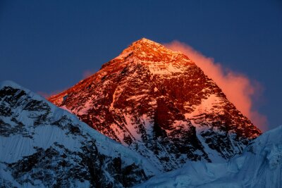 Canvas Everest in de zonsondergang