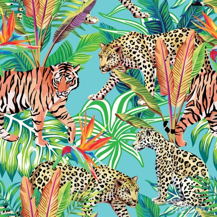Canvas Exotisch luipaardmotief