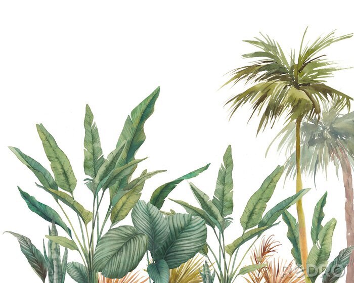 Canvas Exotische boomtoppen