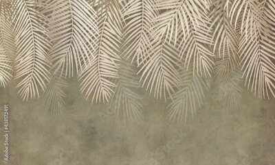 Exotische palmbomen in warme bruintinten