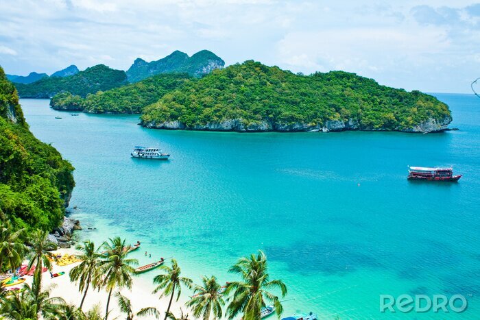 Canvas Exotische turquoise zee