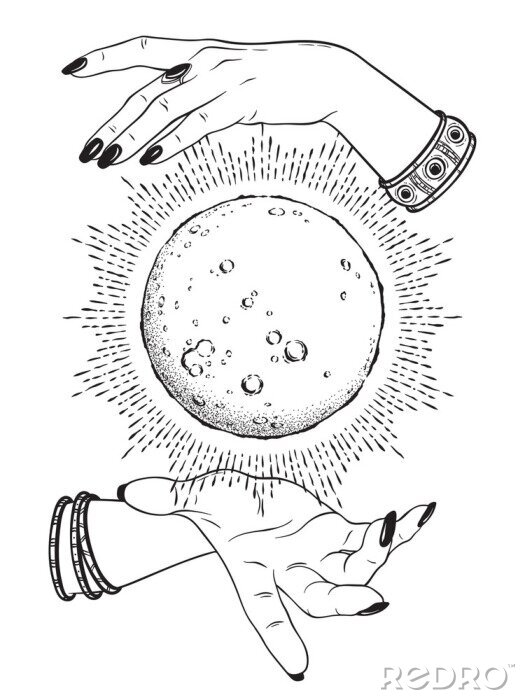 Canvas Fairy handen rond de planeet