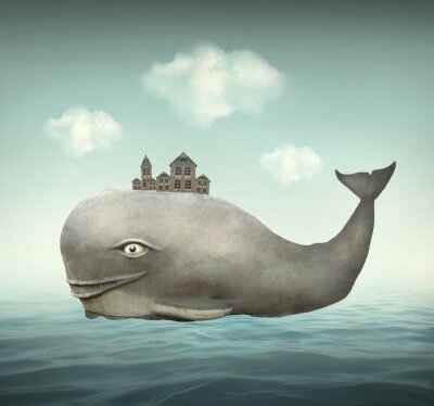 Canvas Fantasie Whale
