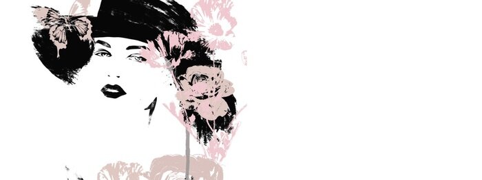 Canvas Fashion illustration. Watercolor painting woman.