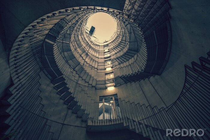 Canvas  Fire escape stairs built in a building in Tokyo, Japan