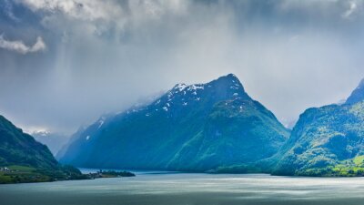 Canvas Fjord landschap