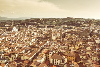 Canvas Florence luchtfoto