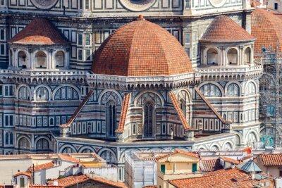 Canvas Florence. Uitzicht op de stad van bovenaf.