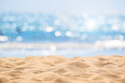 Focus op het zand op het strand